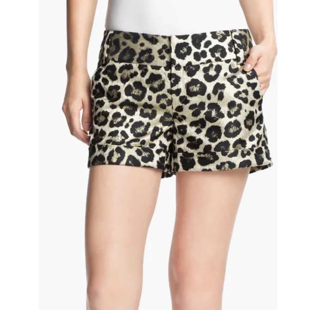 Alice + Olivia Leopard Print Caty Shorts